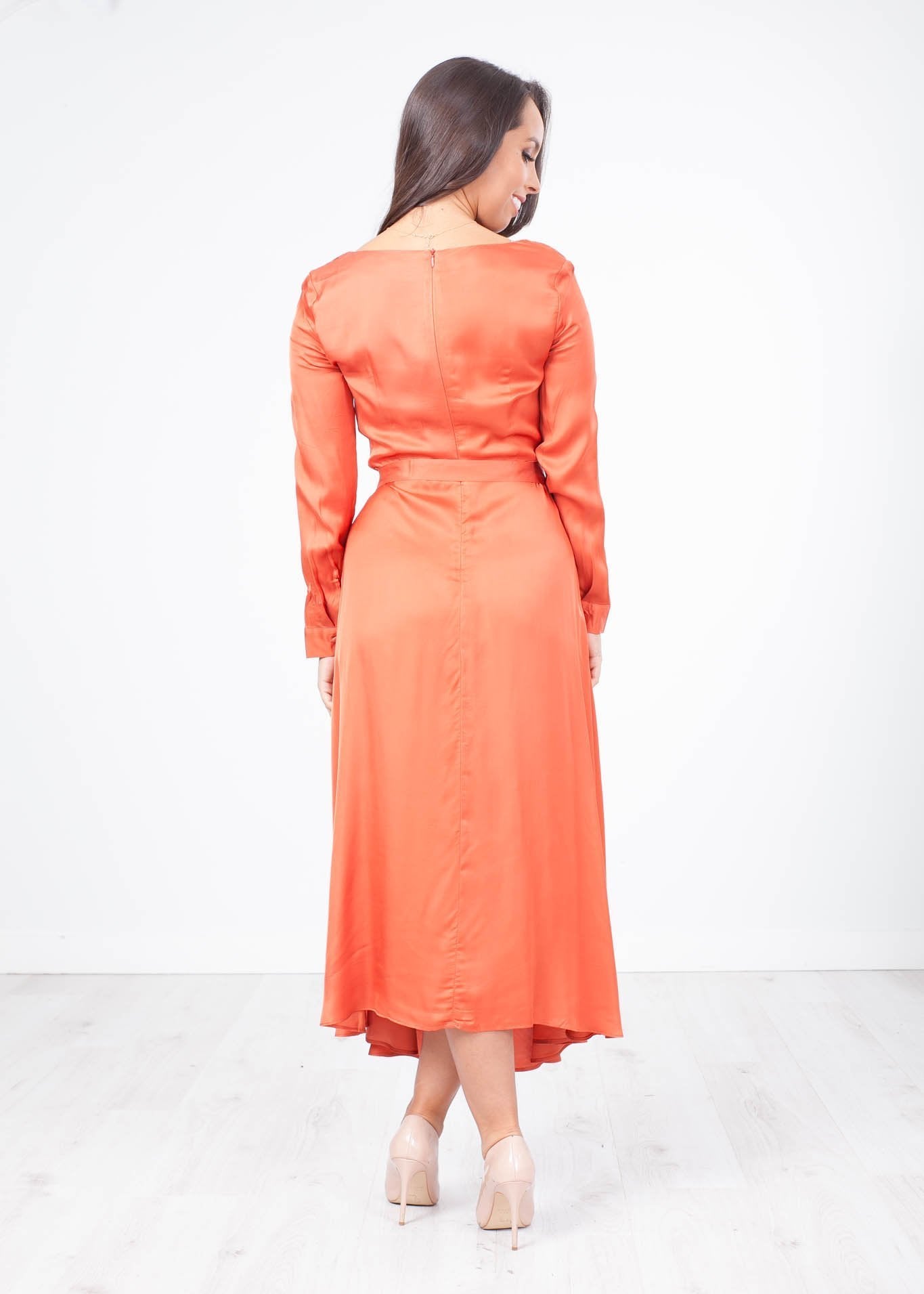 Jasmine Rust Midi Dress - The Walk in Wardrobe