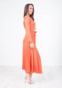 Jasmine Rust Midi Dress - The Walk in Wardrobe