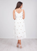 Load image into Gallery viewer, Jasmine White Midi Summer Dress - The Walk in Wardrobe