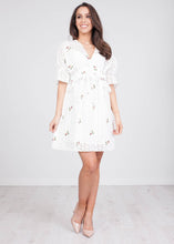 Load image into Gallery viewer, Jasmine White Printed Dress - The Walk in Wardrobe