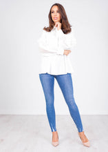 Load image into Gallery viewer, Jasmine White Puff Sleeve Shirt - The Walk in Wardrobe