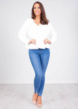 Load image into Gallery viewer, Jasmine White Wrap Top - The Walk in Wardrobe