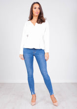 Load image into Gallery viewer, Jasmine White Wrap Top - The Walk in Wardrobe