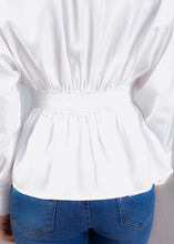 Load image into Gallery viewer, Jasmine White Wrap Top - The Walk in Wardrobe