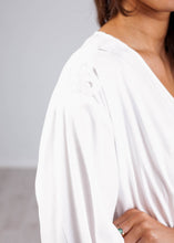Load image into Gallery viewer, Jasmine White Wrap Top - The Walk in Wardrobe