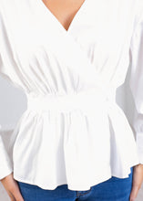 Load image into Gallery viewer, Jasmine White Wrap Top - The Walk in Wardrobe