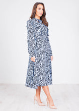 Load image into Gallery viewer, Jasmine Zebra Print Midi Dress - The Walk in Wardrobe