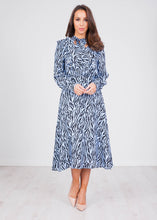 Load image into Gallery viewer, Jasmine Zebra Print Midi Dress - The Walk in Wardrobe