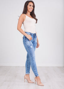 'Jilly' Mid Wash Skinny Jeans - The Walk in Wardrobe