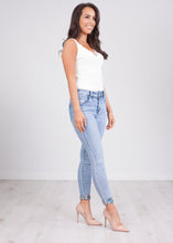 Load image into Gallery viewer, &#39;Julia&#39; Distressed Flower Hem Jeans - The Walk in Wardrobe