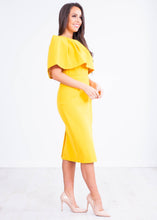 Load image into Gallery viewer, Kay Mustard Dress - The Walk in Wardrobe