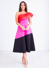 Load image into Gallery viewer, Kay One Shoulder Block Colour Dress - The Walk in Wardrobe