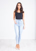 'Kitty' Super High Light Wash Jeans - The Walk in Wardrobe