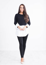 Load image into Gallery viewer, Lulla Black Jumper With White Shirt - The Walk in Wardrobe