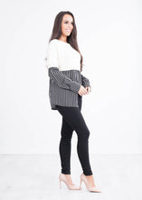 Load image into Gallery viewer, Lulla Cream Jumper With Black Shirt - The Walk in Wardrobe