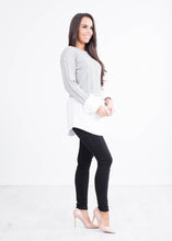 Load image into Gallery viewer, Lulla Grey Jumper With White Shirt - The Walk in Wardrobe