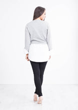 Load image into Gallery viewer, Lulla Grey Jumper With White Shirt - The Walk in Wardrobe