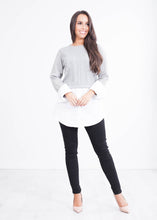 Load image into Gallery viewer, Lulla Grey Jumper With White Shirt - The Walk in Wardrobe