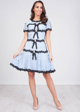 Load image into Gallery viewer, Marissa Blue &amp; Black Lace Dress - The Walk in Wardrobe