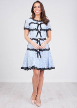 Load image into Gallery viewer, Marissa Blue &amp; Black Lace Dress - The Walk in Wardrobe