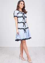Load image into Gallery viewer, Marissa Blue &amp; Black Lace Dress - The Walk in Wardrobe