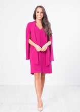 Load image into Gallery viewer, Marissa Fushia Split Sleeve Dress - The Walk in Wardrobe