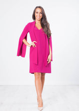 Load image into Gallery viewer, Marissa Fushia Split Sleeve Dress - The Walk in Wardrobe