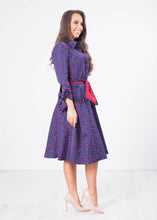 Load image into Gallery viewer, Marissa Navy &amp; Red Spot Dress - The Walk in Wardrobe