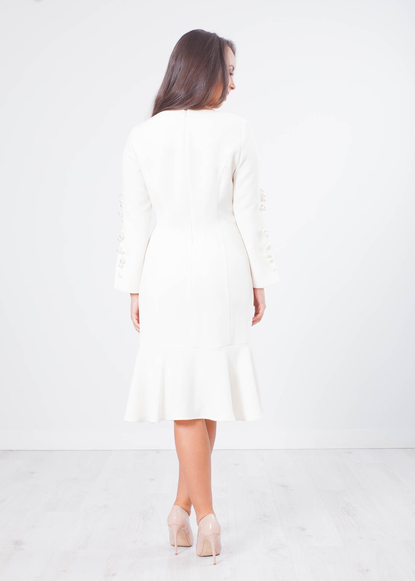 Marissa Pearl Cream Dress - The Walk in Wardrobe