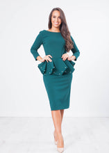 Load image into Gallery viewer, Marissa Pearl Peplum Dress - The Walk in Wardrobe