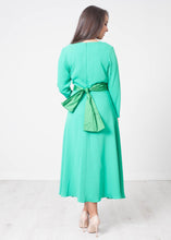 Load image into Gallery viewer, Matilda Green Bow Dress - The Walk in Wardrobe