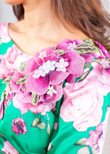 Load image into Gallery viewer, Matilda Green &amp; Pink Dress - The Walk in Wardrobe