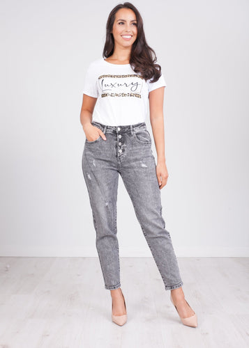 'Michelle' Black Wash Jeans - The Walk in Wardrobe
