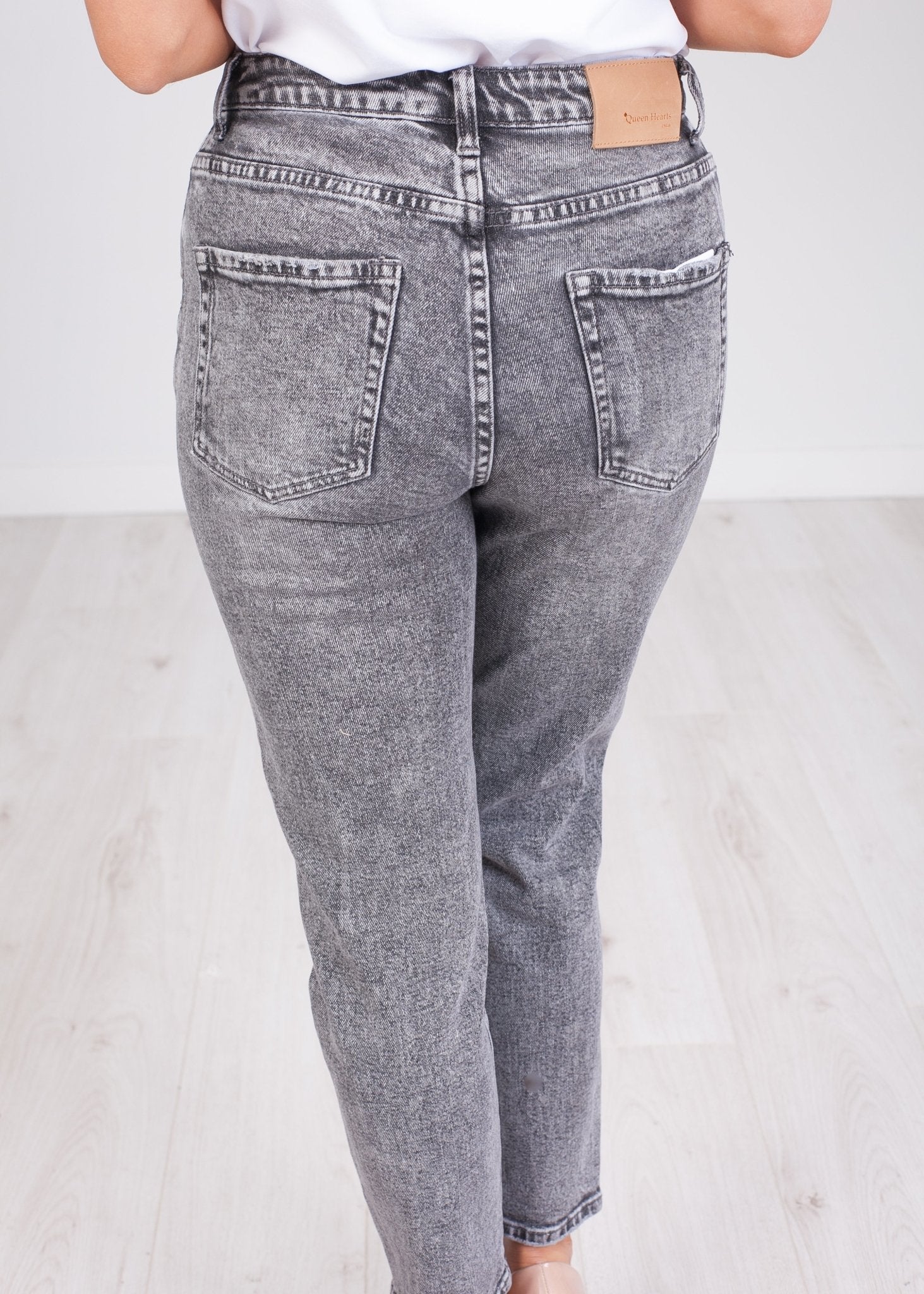 'Michelle' Black Wash Jeans - The Walk in Wardrobe