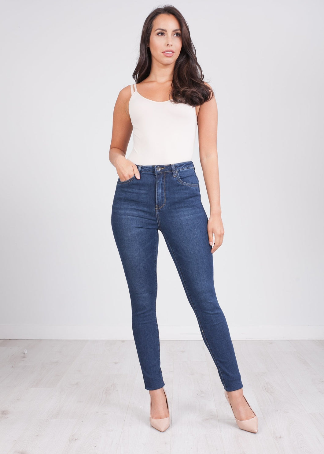 'Nicole' Dark Denim Skinny Jeans - The Walk in Wardrobe