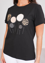 Load image into Gallery viewer, Nora Black Printed T-Shirt - The Walk in Wardrobe