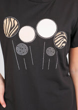 Load image into Gallery viewer, Nora Black Printed T-Shirt - The Walk in Wardrobe
