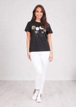 Load image into Gallery viewer, Nora Black Printed T-Shirt - The Walk in Wardrobe