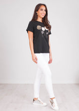 Load image into Gallery viewer, Nora Black Printed T-Shirt - The Walk in Wardrobe
