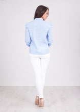 Load image into Gallery viewer, Nora Blue Gingham Top - The Walk in Wardrobe