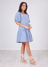 Load image into Gallery viewer, Nora Blue Tiered Dress - The Walk in Wardrobe