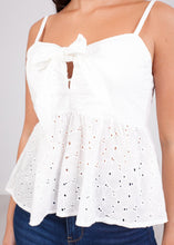 Load image into Gallery viewer, Nora Broiderie White Top - The Walk in Wardrobe