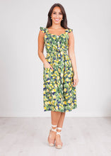 Load image into Gallery viewer, Nora Lemon Midi Dress - The Walk in Wardrobe
