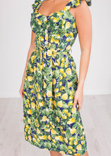 Load image into Gallery viewer, Nora Lemon Midi Dress - The Walk in Wardrobe