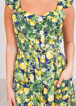 Load image into Gallery viewer, Nora Lemon Midi Dress - The Walk in Wardrobe