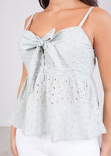 Load image into Gallery viewer, Nora Mint Broiderie Top - The Walk in Wardrobe