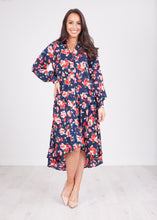 Load image into Gallery viewer, Nora Navy Floral Midi Dress - The Walk in Wardrobe