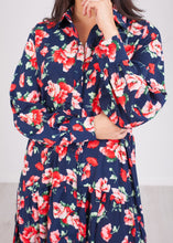 Load image into Gallery viewer, Nora Navy Floral Midi Dress - The Walk in Wardrobe