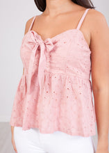 Load image into Gallery viewer, Nora Pink Broderie Top - The Walk in Wardrobe