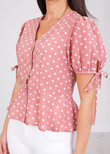 Load image into Gallery viewer, Nora Pink Polka Dot Top - The Walk in Wardrobe